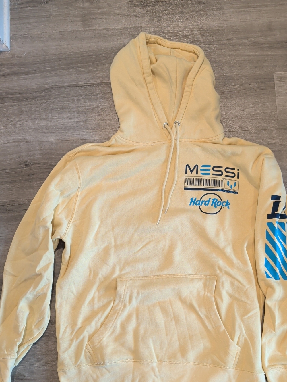 Messi X Hard Rock Men's Yellow Pullover Hoodie